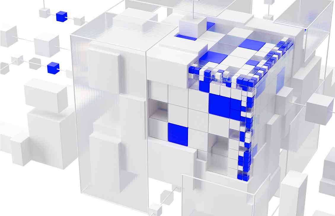 3D illustration of digital production