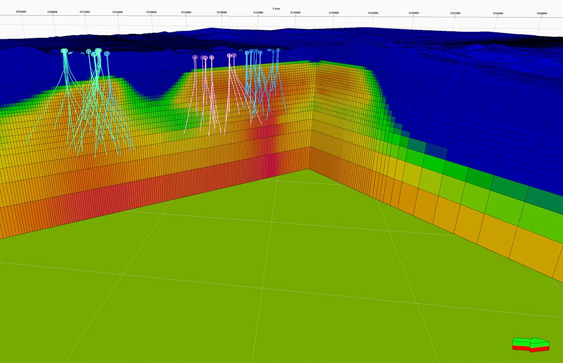 An example of a numerical simulation grid.