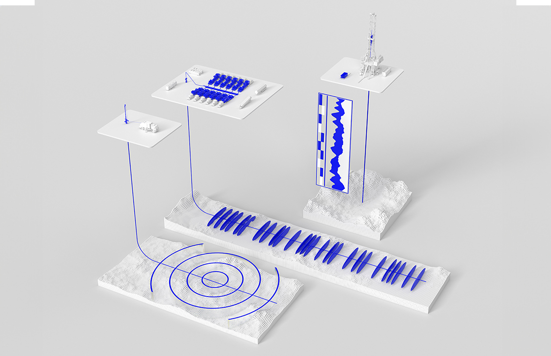3D representation of an Intelligent Stimulation work site.